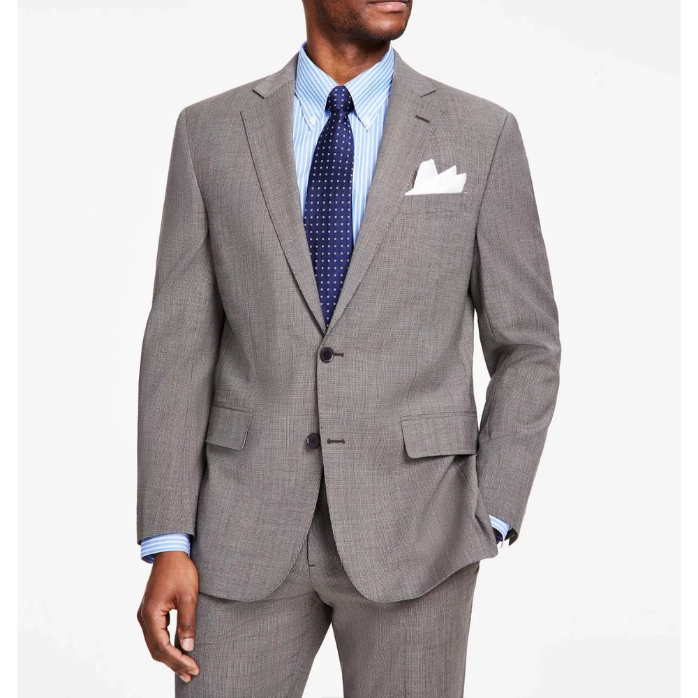 B By Brooks Brothers Wool-Blend Stretch Classic-Fit Suit Jacket 44S
